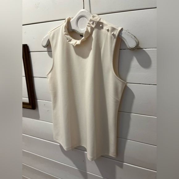 ANN TAYLOR Sleeveless Ruffle Top – Size S - Picture 8 of 8